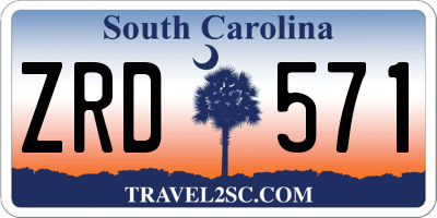 SC license plate ZRD571