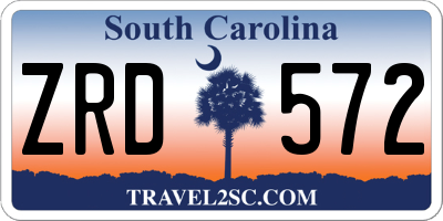 SC license plate ZRD572