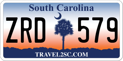 SC license plate ZRD579