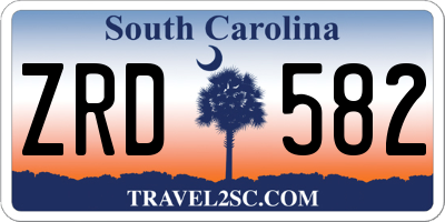 SC license plate ZRD582