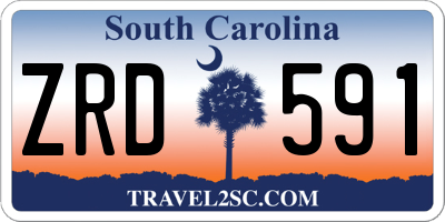 SC license plate ZRD591