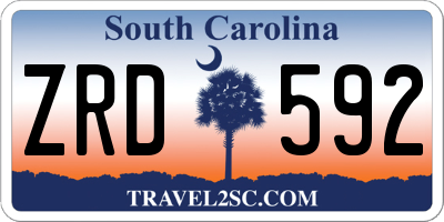 SC license plate ZRD592