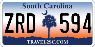 SC license plate ZRD594