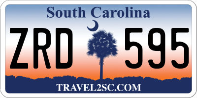 SC license plate ZRD595