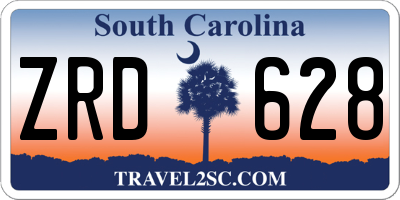 SC license plate ZRD628