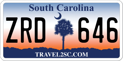 SC license plate ZRD646