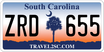 SC license plate ZRD655