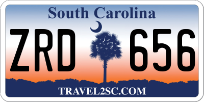 SC license plate ZRD656
