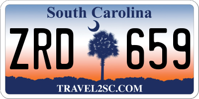 SC license plate ZRD659