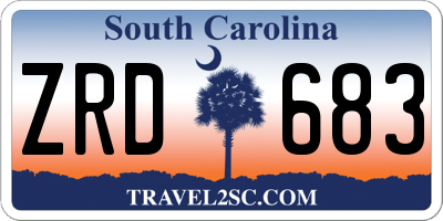 SC license plate ZRD683