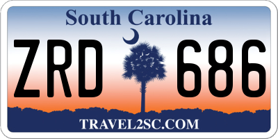 SC license plate ZRD686