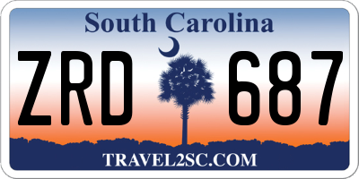 SC license plate ZRD687