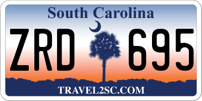 SC license plate ZRD695
