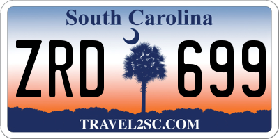 SC license plate ZRD699