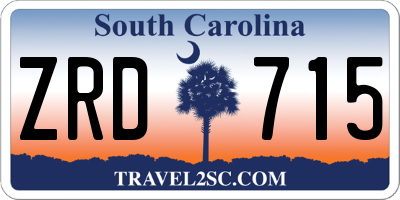 SC license plate ZRD715