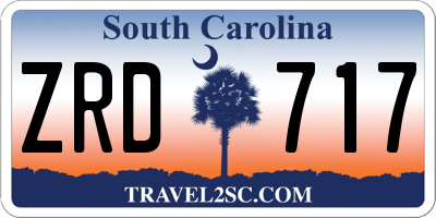SC license plate ZRD717
