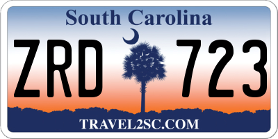 SC license plate ZRD723