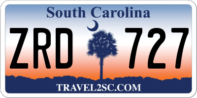 SC license plate ZRD727