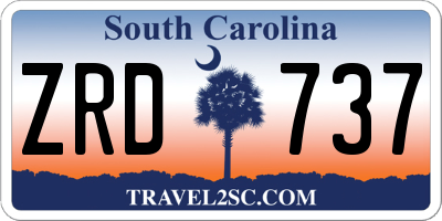 SC license plate ZRD737