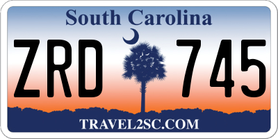 SC license plate ZRD745