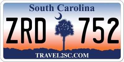 SC license plate ZRD752