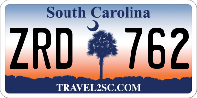 SC license plate ZRD762
