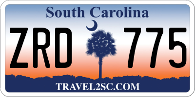 SC license plate ZRD775