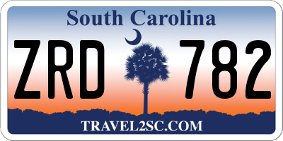 SC license plate ZRD782