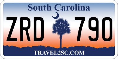 SC license plate ZRD790