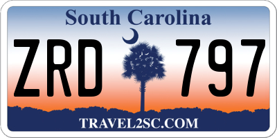 SC license plate ZRD797