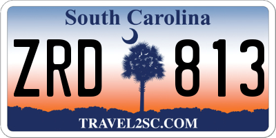 SC license plate ZRD813