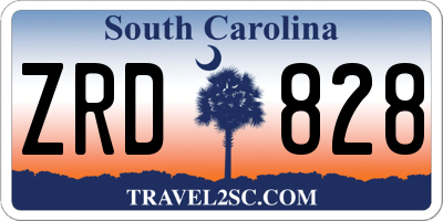 SC license plate ZRD828