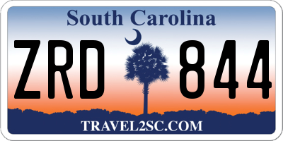 SC license plate ZRD844