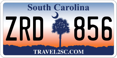 SC license plate ZRD856
