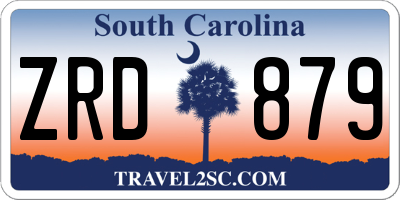 SC license plate ZRD879