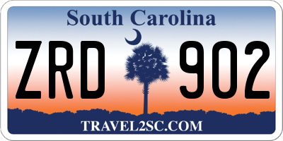SC license plate ZRD902