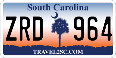 SC license plate ZRD964
