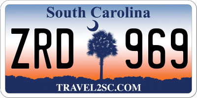 SC license plate ZRD969