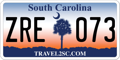SC license plate ZRE073