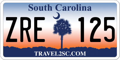 SC license plate ZRE125