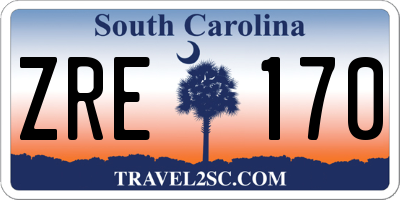 SC license plate ZRE170