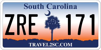 SC license plate ZRE171