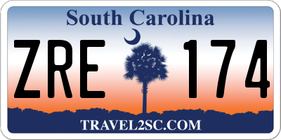 SC license plate ZRE174
