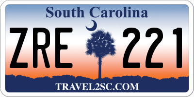 SC license plate ZRE221