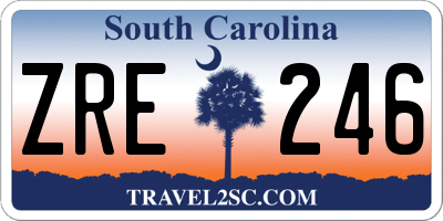 SC license plate ZRE246