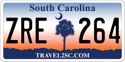 SC license plate ZRE264