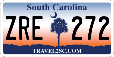 SC license plate ZRE272