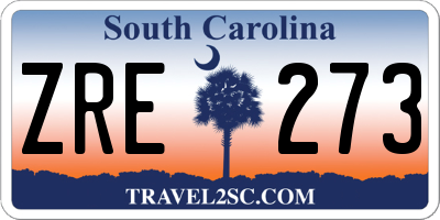 SC license plate ZRE273