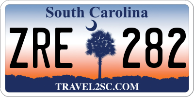 SC license plate ZRE282