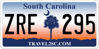 SC license plate ZRE295